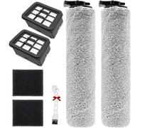 KiimSin Main Brush Accessory Set for Bissell CrossWave HF3 3598N Wet and Dry Vacuum Cleaner Replacement Parts, 2 Brush Rollers + 2 HEPA Filters + 1 Cleaning Brush