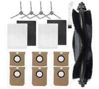 KiimSin Repalcement Parts for Eufy Clean L60, L60 SES, L50, L50 SES Robot Vacuum Cleaner Accessories, Main Brush + 4 Cloth Mop + 4 Dust Bag + 4 Side Brushes + 3 Filters + Brush