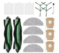 KiimSin Replacement Kit for iRobot Roomba Plus 105 Combo + Vacuum Cleaner Robot Accessories, 2 Main Brush, 4 Moppad, 3 Dust Bags, 3 Filters, 4 Side Brushes