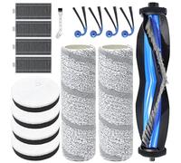 KiimSin Replacement Parts for Ecovacs Deebot X11 OmniCyclone Robot Vacuum Cleaner Accessories, 1 Main Brush, 2 Roller Brushes, 4 Filter Wadding, 4 Filters, 4 Side Brushes