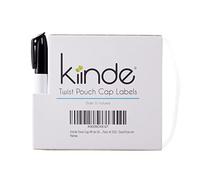 Kiinde Twist Cap Single-Use Write-On Labels for Breast Milk and Baby Food Storage Pouches (Pack of 250) - Includes Label Dispenser with Marker and Marker Holder - Date/Volume