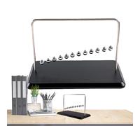Kiinetic Balance Penduulum - 37x20x24cm Motion Toy, Wood Stainless Steel Science Frame, Dynamic Multi-Ball Setup with Smooth Energy Transfer | Creative Focus Ornament for Workspaces and Living Areas