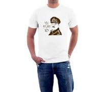 KIINMY Captain Mainwaring T-Shirt Dad's Army Stupid Boy Don't Tell Him Pike Sillytees WhiteX-Large