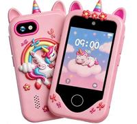 kiisda Kids Phone Toy for Girls Gifts with 2.8" Touchscreen, Dual Cameras, Learning, Music Player, Games, Toddler Christmas Birthday Gift