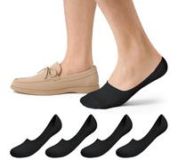 Kiiwah 4 Pairs No Show Socks Men, Low Cut Liner Invisible Short Hidden Trainer Socks with Silicone Heel Grip for men’s Canvas Shoes, Sneaker, Oxford Shoes and Casual Shoes