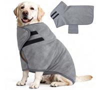 Kiiwah Dog Drying Coat, Microfibre Super Absorbent Dog Drying Robe Adjustable Bathrobe Quick Dry Towel Coat for Small Medium and Large Dogs After Baths, Swims (XL)