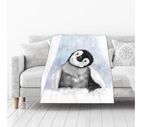 KIJ Baby Penguin, All Season Fuzzy Flannel Blanket, Unbelievably Soft, Lightweight, Cozy for Any Moment 50"× 40"