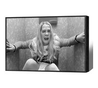 KIJDID Black and White Comedy Movies White Chicks Poster Canvas Wall Art - Funny Bathroom Decor 12x16in Framed