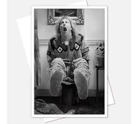 KIJDID Black White Vintage Humor Movie Dumb and Dumber Aesthetic Posters Retro Classic Funny Harry Dunne on Toilet Canvas Wall Art Modern Funky Prints Paintings Bathroom Decor 16x24in Unframed