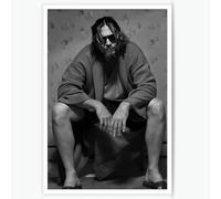 KIJDID Funny Movie The Big Lebowski Posters Vintage Funky Black and White Wall Decor for Bathroom Apartment Aesthetic Decor Gifts Canvas Wall Art Print For Decor Bathroom Bar Cart 12x16in Unframed