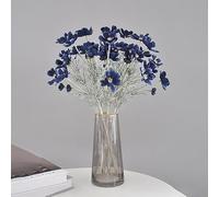 KIJING 6PCS 23.6" Artificial Cosmos Artificial Wildflowers Flower Stems Indoor Wedding Table Centerpiece Kitchen Party Home Decor (6, dark blue)