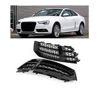 KIJKDSR For A-udi RS5 B8.5 2013 2014 2015 2016 Car Front Bumper Fog Light Grilles Honeycombs Cover Fog Lamp Cover Accessories