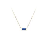 KIJSKKOPO 925 Sterling Silver December Birthstone Necklace, Gold Plated Square Inlaid Colored Zircon Adjustable Choker Chain Necklace Jewellery Gifts for Mum Wife Girlfriend September