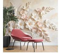 KIJSKKOPO Fine Decor Dimensions 3D Effect Freesia Floral 175X250Cm,Decorative Silk Wallcovering Custom Large Wall Art for Feature Walls Living Rooms Bedrooms Feature Wallpaper Silk Fabric Wallpaper