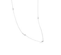 KIJSKKOPO S925 Sterling Silver Initials Necklace, 18K Gold Plated 26 A-Z Initial Letter Name Round Zircon Clavicle Necklace Jewellery Gifts for Women Birthday Valentines Mothers Day Silver L