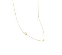 KIJSKKOPO S925 Sterling Silver Initials Necklace, 18K Gold Plated 26 A-Z Initial Letter Name Round Zircon Clavicle Necklace Jewellery Gifts for Women Birthday Valentines Mothers Day Gold U