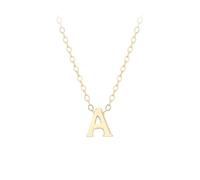 KIJSKKOPO S925 Sterling Silver Initials Necklace, 18K Gold Plated A-Z Initial Letter Name Pendant Necklace Jewellery Gifts for Birthday New Year Valentines Gift Mothers Day Gold A