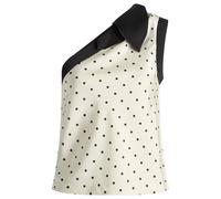 Kijun Women's Polka Dot Scarf Top Ivory
