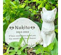 KIJyfgTR Customised Angel Memorial Stones For Cats, Engraved With Any Text