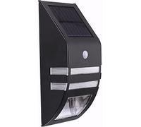 KIJyfgTR Landscape spotlights solar Wall-mounted solar garden lights, Human body induction waterproof street light, Intelligent light control(A,Warm light)