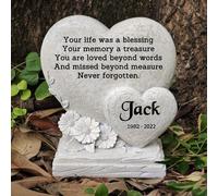 KIJyfgTR Personalized Double-Heart Custom Memorial Plaque(Style C)