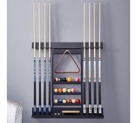 KIJyfgTR Wall Mounted Cue Racks, Solid Wood Cue Racks, Pool Table Equipment, 8 Cue Storage(B)