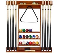 KIJyfgTR Wall-mounted Solid Wood Cue Rack For Billiard Table, Suitable For Billiard Room, Club, Bar, Game Room, For 8 Cues