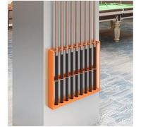KIJyfgTR With Double U-shaped Grooves Wall-mounted Metal Billiard Cue Holders For Club Billiard Accessories(Orange,60x6x50cm)