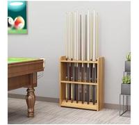 KIJyfgTR Wooden Pool Cue Stand, Floor Billiard Table Rack, Holds Up To 12 Cues, Light Walnut - Snooker/Billiards Room Furniture