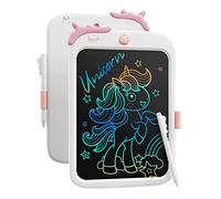 Kikapabi LCD Writing Tablet,10 inch Doodle Board Drawing Pad Tablet with Lock Function, Erasable, Portable, Educational Learning Unicorn Toy Gifts for 3 4 5 6 7 8 9 Years Old Girls Toddlers (White)