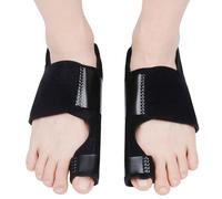 KIKAWORD 1 Pair Big Toe Straightener, Toe Straighteners for Bent Toes Unisex, Adjustable Bunion Corrector, Relieve Bunion Discomfort, Provides Day and Night Support (Black)