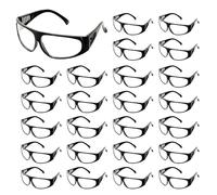 KIKAWORD 24 PCS Safety Glasses for Work,Safety Goggles Adult,Clear Protective Glasses for Work,Construction,Outdoor Sports,Dustproof, Scratch-Resistant,Anti-Fog,Windproof,White