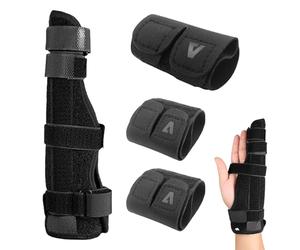 KIKAWORD 4 Pcs Pinky Finger Splint Set | Little Finger Support for Arthritis,Tendonitis | Metacarpal Splint for 4th or 5th Fingers, All-Day Comfortable Wear,Universal Design for Left & Right Hand