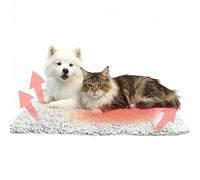KIKAWORD Self Heating Cat Bed 50 x 60 CM,Self Warming Cat Heated Pad,Thermal Pet Mat Blanket Soft,Noiseless,Electric-Free for Kitten Puppy Indoor & Outdoor Pets