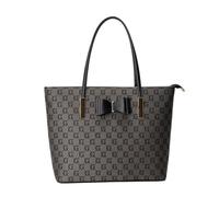 KIKFIT Women’s Faux Leather Tote Bag - Large Shoulder Handbag with Zip, Top Handle & Pockets for Work, School, Travel & Shopping (Coffee)