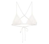 Kiki de Montparnasse lace inset string bikini top - Neutrals S-M-L