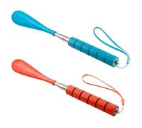 kiki fancy Telescopic Long Handled Shoe Horns, Pack of 2 Long Metal Shoe Horn Travel Extendable Shoe Horns for Men Women or Elderly, Disability Aids Fit for Wear Shoe Helper(Orange,Blue)
