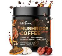 KIKI Green Mushroom Coffee - Instant Arabica Brew with Reishi, Chaga, Lion's Mane - Everyday Coffee Alternative for Focus, Energy & Immunity