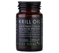 KIKI Health Krill Oil Softgels – High Strength 590mg, EPA & DHA, Gluten Free – 30 Capsules
