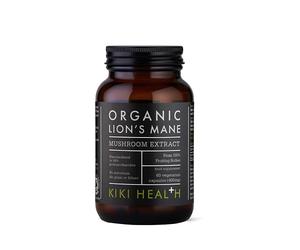KIKI Health Organic Lion's Mane Mushroom Extract | Improves Cognition, Memory and Mental Focus | Mind Clarity | Brain Health | 50% Beta-Glucan Rich Polysaccharides | 100% Fruiting Bodies | 60 Vegicaps