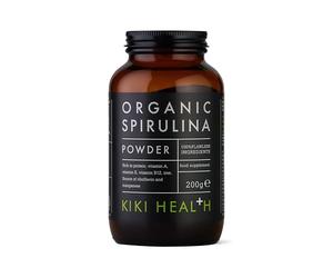 KIKI Health - Organic Spirulina Powder - 100% Pure, Non-GMO, High in Vitamin B12 & Iron - Boosts Energy, Immunity, Detox & Vitality - Rich in Antioxidants & Chlorophyll - 200g