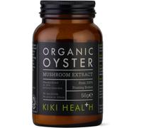KIKI Health Premium Organic Oyster Extract Mushroom Powder | Full-Spectrum 100% Fruiting Bodies, Wood-Rich Cultivation, 50% Beta-Glucan Polysaccharides, Non-GMO | Boost Immunity Naturally- 50g