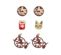 Kiki’s Delivery Service Earrings Set - 6 Pieces | Studio Ghibli Official Jewellery | Ghibli Gifts for Women & Girls | Benelic