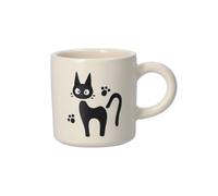 スタジオジブリ Kiki’s Delivery Service Jiji White Ceramic Mug - Studio Ghibli Official Gift, 250ml, Cream Colour, Dishwasher & Microwave Safe - Benelic 2024 Ghibli Collectable 115 × 84 × 79 mm