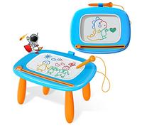 Kikidex Magnetic Drawing Board, Toddler Girl Toys for 1-2 Year Old, Doodle Board Pad Learning and Educational Toys for 1 2 3 Year Old Baby Kids Birthday Gift (Blue)