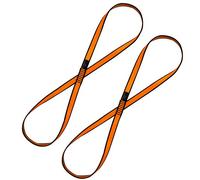 KIKIGOAL 18MM Nylon Multi-Purpose Sling Runner 23KN CE2008/EN566 Heavy-Duty Webbing Straps for Outdoor Activities,Yoga,Swing,Camping,Fitness (2pcs Orange, 60 CM/24 Inch)