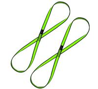 KIKIGOAL 18MM Nylon Multi-Purpose Sling Runner 23KN CE2008/EN566 Heavy-Duty Webbing Straps for Outdoor Activities,Yoga,Swing,Camping,Fitness (2pcs Green, 60 CM/24 Inch)