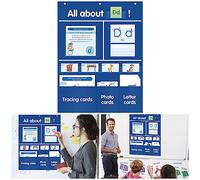 KIKIGOAL ALL About Letter Pocket Chart Alphabet Letter Tracing Activity Wall-Word Pocket Chart for Learning Alphabet, Chants, Words - Preschool Kindergarten Homeschool Must Haves