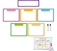 KIKIGOAL Reusable Magnetic Write and Wipe Paper Classroom Organization Chart, Dry Erase Objectives Learning Magnets for Classroom Whiteboard with 2 Writing Markers, Great for Classroom Goals Targets