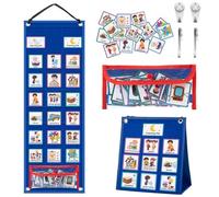 KIKIGOAL Visual Timetable Schedule Chart - Daily Routine & Chore Board with 70 PECS Cards, Autism ADHD Learning Tool for Home School, Now and Next Board Autism for Special Needs